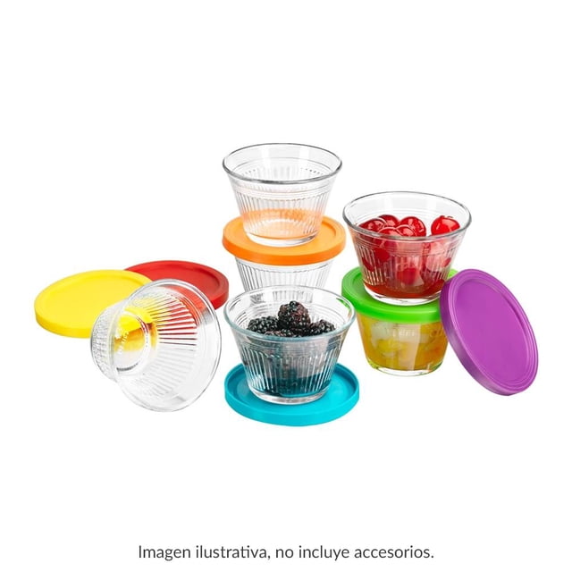 Juego de Flaneras Sta Elenita 6 Piezas con Tapa 6 Piezas con Tapa