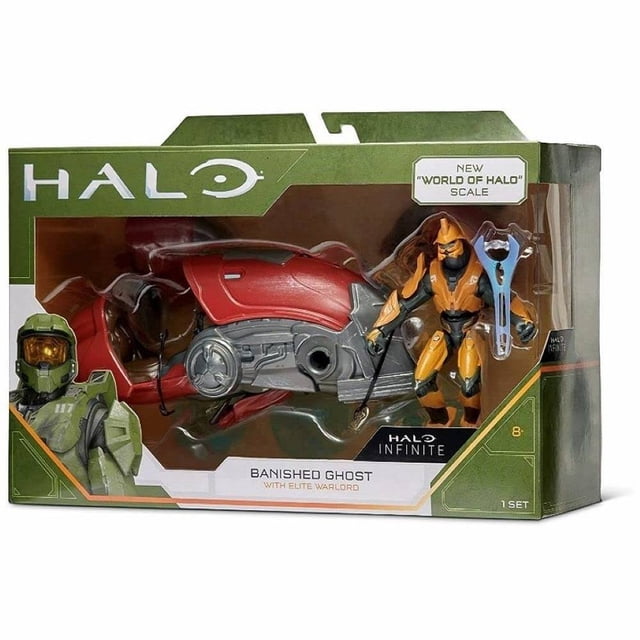 Vehículo y Figura Halo HLW Banished Ghost & Elite Warlord