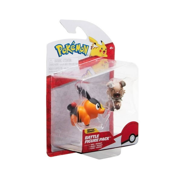 Figura Pokémon 2 Pack Tepig & Rockruff de 2 Pulgadas