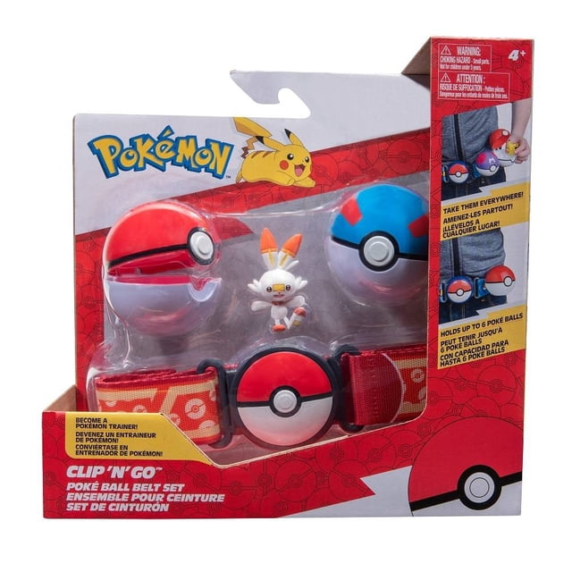 Set de Juego Pokémon Cinturon CLIP N GO con PokeBall y Figura Scorbunny