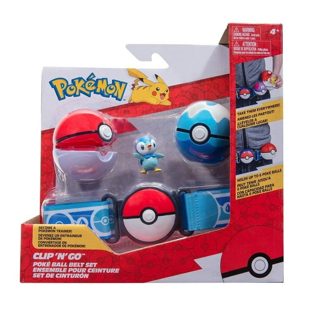 Set de Juego Pokémon Cinturon CLIP N GO con PokeBall y Figura Plipup