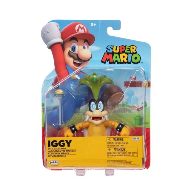 Figura Jakks Pacifc Super Mario Iggy Koopa 4 Pulgadas