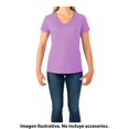 thumbnail image 4 of Playera Fruit of the Loom Talla CH Cuello V Básica Lisa Lila, 4 of 4