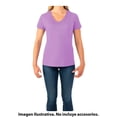 thumbnail image 4 of Playera Fruit of the Loom Talla M Cuello V Básica Lisa Lila, 4 of 4