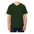 thumbnail image 4 of Playera Fruit of the Loom Talla M Cuello V Casual Lisa Verde Oscuro, 4 of 4