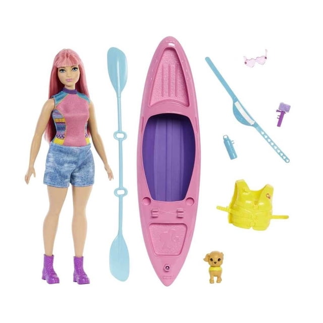 Muñeca Barbie It Takes Two Daisy Paseo en Kayak Día de Campamento