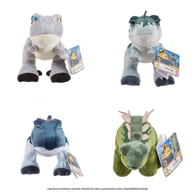 Peluche MATTEL Jurassic World Dinosaurio Pequeño con Sonidos Multicolor Varios Modelos 1 pza
