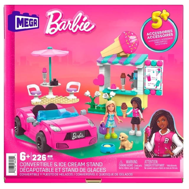 Juguete de Construcción MEGA Barbie Convertible y Puesto de Helados