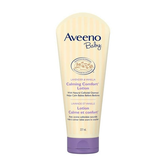 Loción corporal Aveeno Baby humectante relajante lavanda y vainilla 227 ml