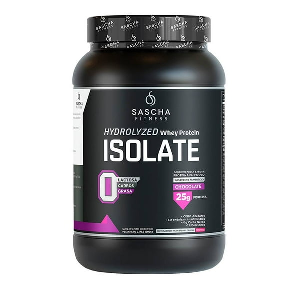 Proteína Sascha Fitness sin azúcar sabor chocolate 986 g