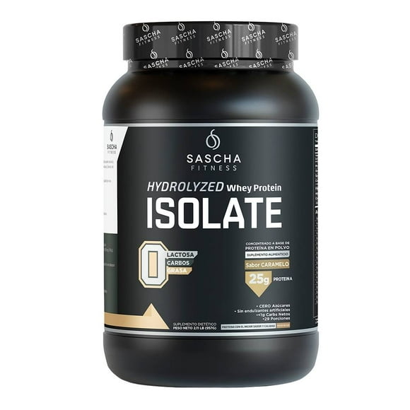 Proteína Sascha Fitness sin azúcar sabor caramelo 957 g