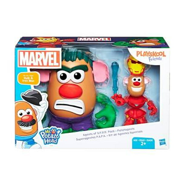 Set Señor Cara de Papa Playskool Marvel Hulk Iron Man Walmart