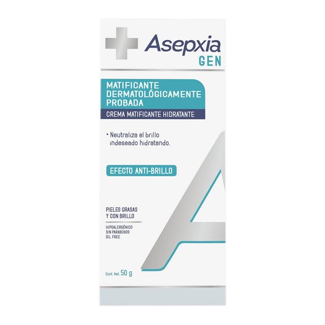Crema matificante Asepxia Gen hidratante efecto anti-brillo 50 g