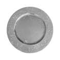 thumbnail image 1 of Bajo Plato Holiday Time Redondo de Plástico 33 cm Diseño Copos de Nieve Plateado, 1 of 2