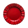 thumbnail image 1 of Plato Bajo Holiday Time Redondo de Plástico de 33 cm Diseño Flor Rojo, 1 of 2