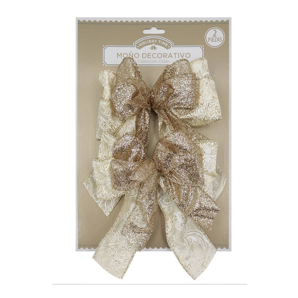 Set de Moños Decorativos Holiday Time Glam Mediano WMX21TB002C-2 ...