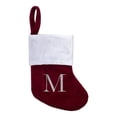 thumbnail image 1 of Bota de Navidad Holiday Time Mini Terciopelo Letra M Rojo de 20 cm, 1 of 3