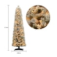 thumbnail image 1 of Árbol de Navidad con Luces Holiday Time Delgado Preiluminado con Efecto Escarchado Color Verde de 7 Pies, 1 of 4