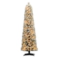 thumbnail image 2 of Árbol de Navidad con Luces Holiday Time Delgado Preiluminado con Efecto Escarchado Color Verde de 7 Pies, 2 of 4