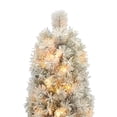 thumbnail image 3 of Árbol de Navidad con Luces Holiday Time Delgado Preiluminado con Efecto Escarchado Color Verde de 7 Pies, 3 of 4
