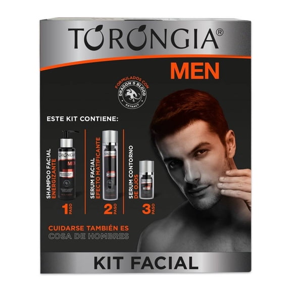 Kit facial Torongia Men dragon's blood extract 3 pzas