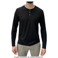 thumbnail image 1 of Playera George Talla M Manga Larga Tipo Hanley 3 Botones Negro, 1 of 4