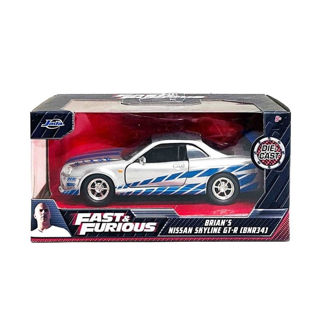 Vehículo Rápido y Furioso Nissan Skyline GT-R 1:32 Blanco