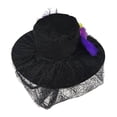 thumbnail image 2 of Sombrero Way To Celebrate de Catrina con Flores de Colores y Plumas Moradas, 2 of 4