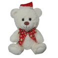 thumbnail image 1 of Peluche Navideño Holiday Time Oso Crema 21 cm, 1 of 3