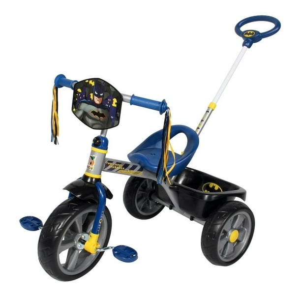 Triciclo Apache Batman Grande Deluxe con Barra de Empuje Azul