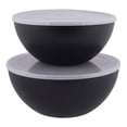 thumbnail image 1 of Set de Bowl con Tapa Mainstays Puntos Plástico Negro 2 Piezas, 1 of 4