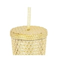 thumbnail image 2 of Vaso con Popote Holiday Time Texturizado 770ml Dorado, 2 of 2