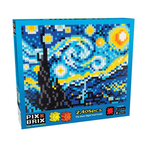 Bloques de construcción Pix brix Rompecabezas 2D de Starry Night 2408 pzas