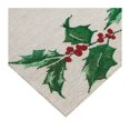 thumbnail image 3 of Mantel Holiday Time Individual Diseño de Hojas Noche Buena con Textura Beige, 3 of 4