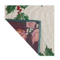 thumbnail image 4 of Mantel Holiday Time Individual Diseño de Hojas Noche Buena con Textura Beige, 4 of 4