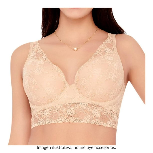 Brasier Ilusión Talla 38C con Encaje Camello