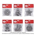 thumbnail image 1 of Set de Adornos con Brillantina Holiday Time Planos Plateado Varios Modelos, 1 of 4