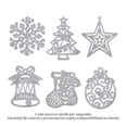 thumbnail image 2 of Set de Adornos con Brillantina Holiday Time Planos Plateado Varios Modelos, 2 of 4