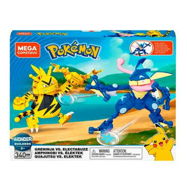 Figura de construcción Mega Construx Pokémon Greninja Vs Electabuzz
