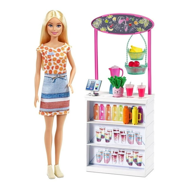 Muñeca Barbie Fashion Dolls Set de Jugos Tropicales