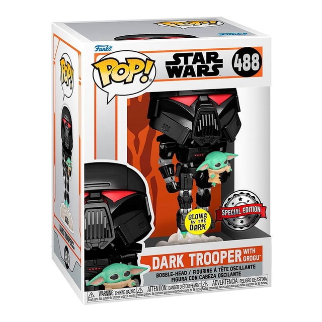Figura Funko Pop Dark Trooper With Grogu 3.7 Pulgadas