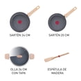 thumbnail image 3 of Batería de Cocina T-Fal Natural Force 5 Piezas Gris G2669282, 3 of 4