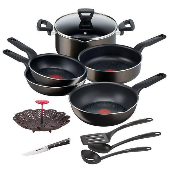 Batería de cocina T-Fal XL Force 11 Piezas Negra