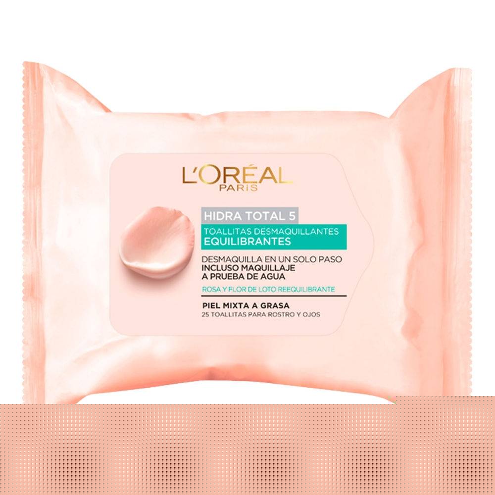 thumbnail image 3 of Toallitas desmaquillantes L'Oréal Hidra Total 5 equilibrantes 25 pzas, 3 of 4