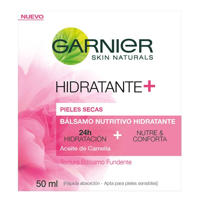 Bálsamo para rostro Garnier hidrantante más nutritivo para pieles secas y sensibles 50 ml