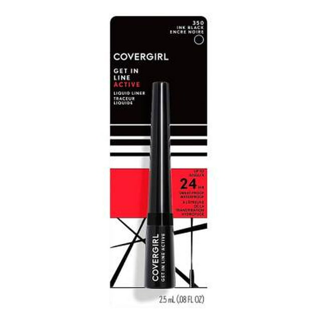 Delineador líquido Covergirl Get In Line Active 350 black 2.5 ml
