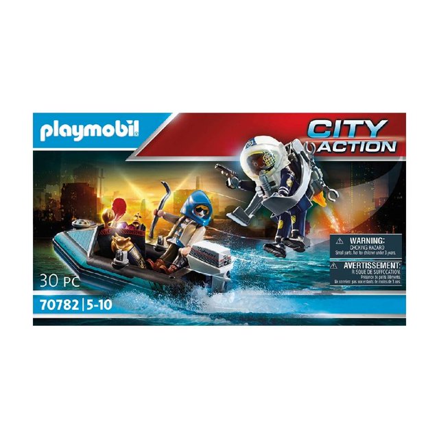 Set de Juego Playmobil Policía Mochila Propulsora 30 Piezas