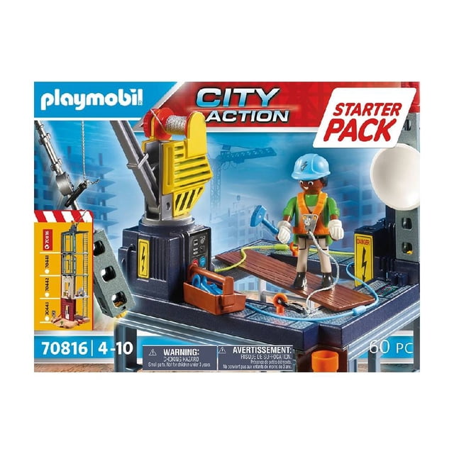 Set de Juego Playmobil Construcción con Grúa 59 Piezas