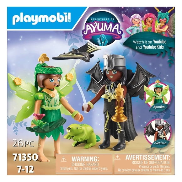 Set de Juego Playmobil Adventures of Ayuma Forest Fairy & Bat Fairy con animales 26 Piezas