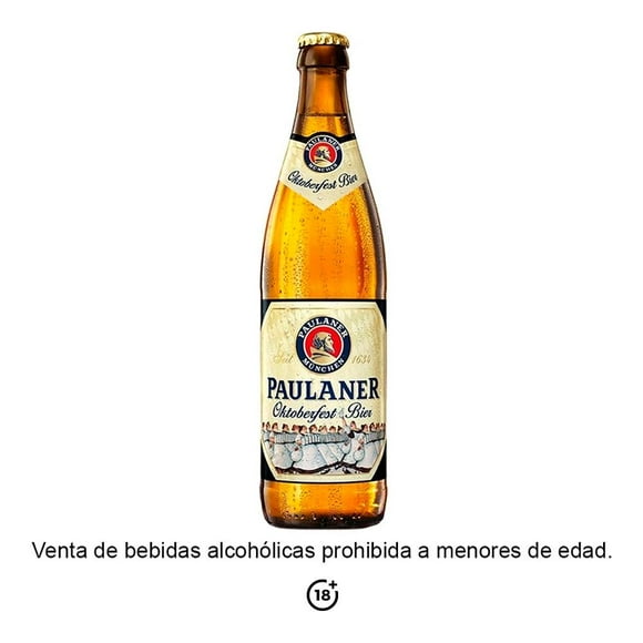 Cerveza clara Paulaner oktoberfest bier 500 ml